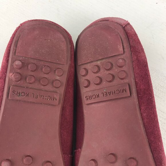 MMK MICHAEL KORS Women's Size 6M Daisy Burgundy Suede Moccasin Driving Loafers - Picture 11 of 12